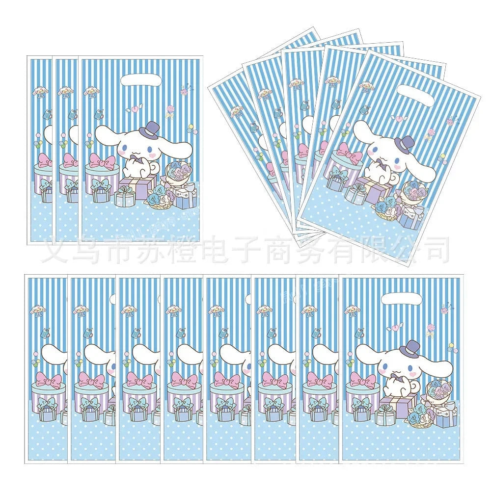Cinnamoroll Theme Party Supplies Kids Birthday Christmas Decorations Gift Bag Ballons Banner Cake Topper Tableware Accessories Good Vibrations