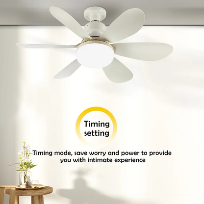 Socket Fan Light with Remote, 20.5in Small Ceiling Fan with LED, E26/27 Cordless Light Screw Fan for Kitchen Bedroom, Small Room Good Vibrations