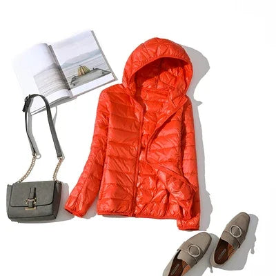 2021 New 90% Duck Down Jacket Women Autumn Winter Coat Lady Ultralight Down Jacket Good Vibrations