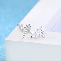 Real 925 Sterling Silver Jewelry Sets for Women Charm Star Pendant Necklace Earrings Set Fashion Party Jewelry Gift Wholesale Good Vibrations
