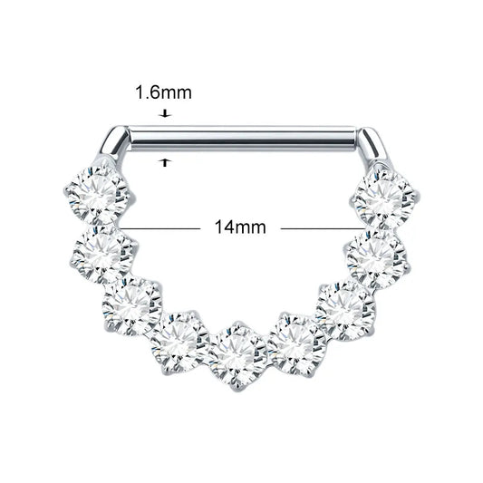 1Pc G23 Titanium Nipple Ring Women Girl Barbell Nipples Piercing Body Shield Jewelry Breast Accessories Good Vibrations