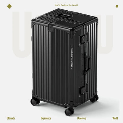 Hard Shell Carry-On Suitcase Rolling Travel Luggage with Spinner Wheels 20 24 26 28 30 Inch Large Capacity Durable Luggage Good Vibrations