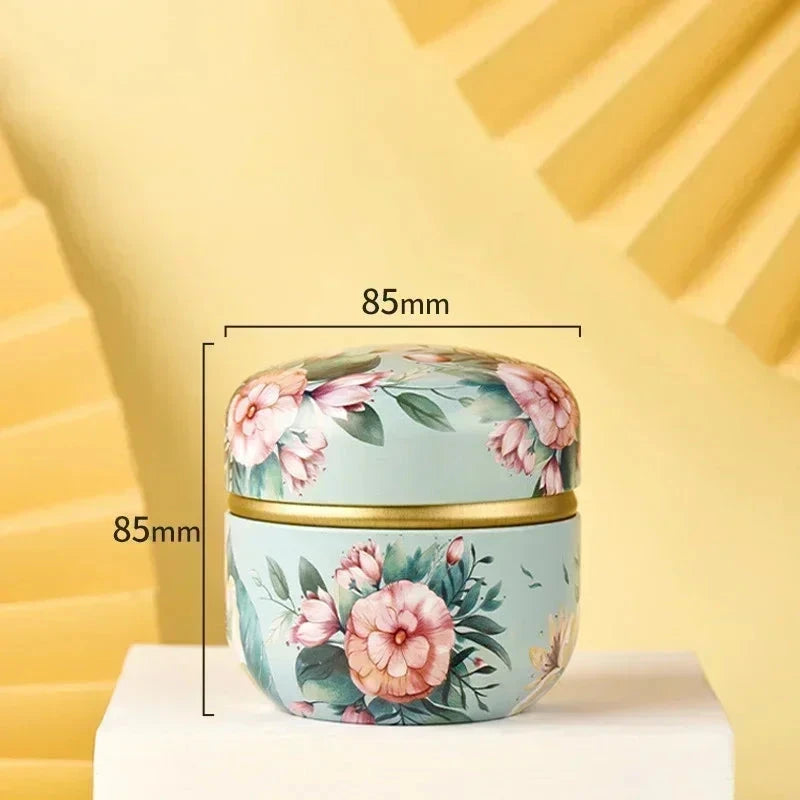 Tea Caddy Tea Box Containers Candle Cans Coffee Candy Snacks Small Tin Mini Portable Storage Boxes Sealed Jars Packaging Teaware Good Vibrations