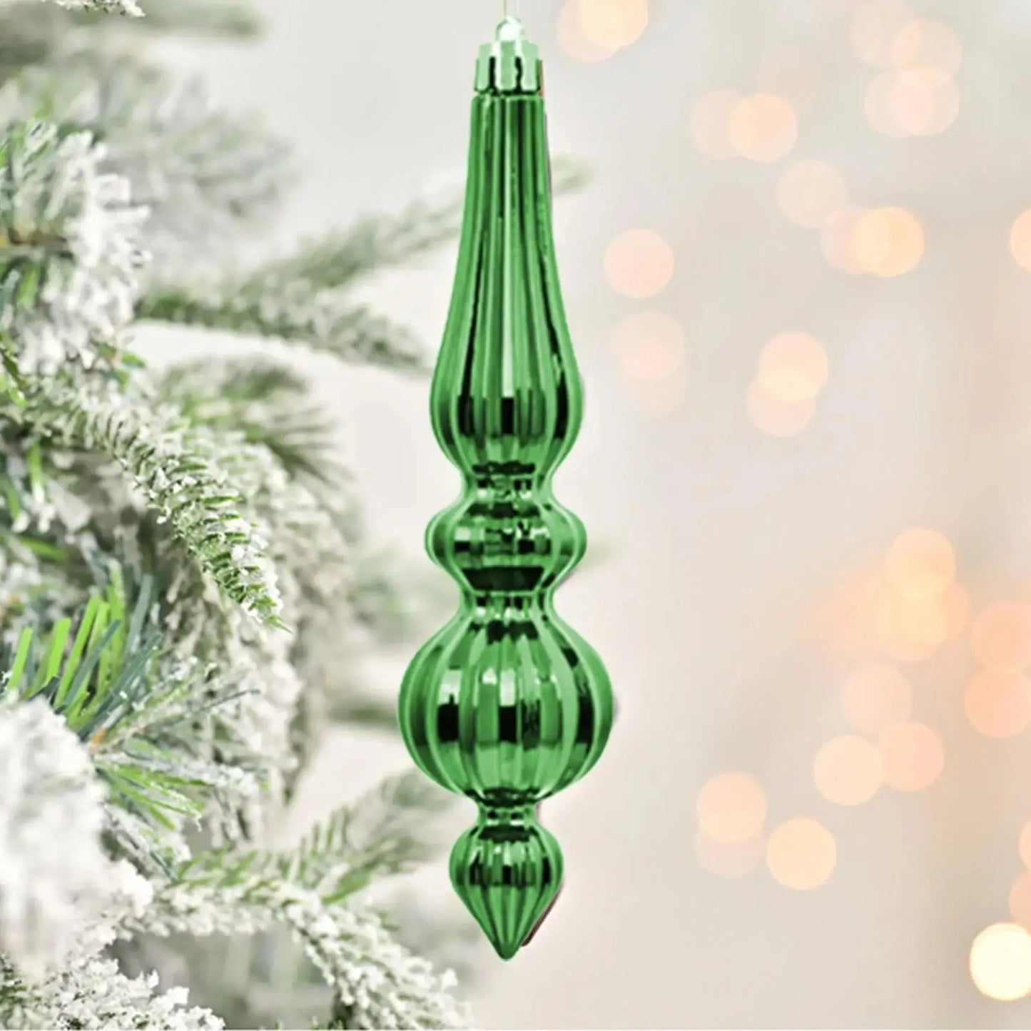 Christmas ornaments Finial Decorations 6X Hangable Christmas Finials Indoor Outdoor Decors Holiday Decoration For Mantel Tree Wedding Good Vibrations
