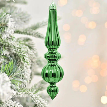 Christmas ornaments Finial Decorations 6X Hangable Christmas Finials Indoor Outdoor Decors Holiday Decoration For Mantel Tree Wedding Good Vibrations