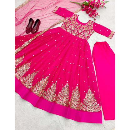 Designer Wedding Dresses Elegant Party Wear Gown with Pendant and Beautiful Dupatta Good Vibrations