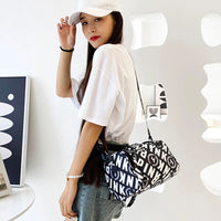 Womens Crossbody Bag Travel Small Duffle Bag Portable Women Fitness Workout Outdoor Handbags for Yoga Sports Traveling Hiking Good Vibrations