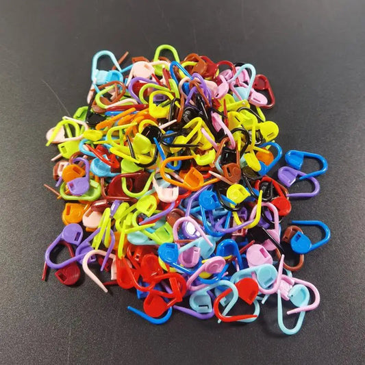 100-1000pcs Mix Color Plastic Resin Small Clip Locking Stitch Markers Crochet Latch Knitting Tools Needle Clip Hook Sewing Tool Good Vibrations