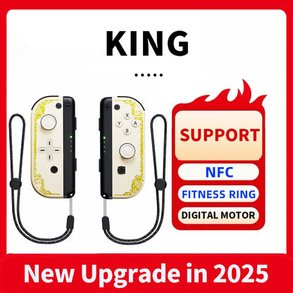 Wireless Switch Joypads, Switch Controller Compatible with Switch/OLED/Lite,Joy Pads for Switch Support NFC FITNESS RING Good Vibrations