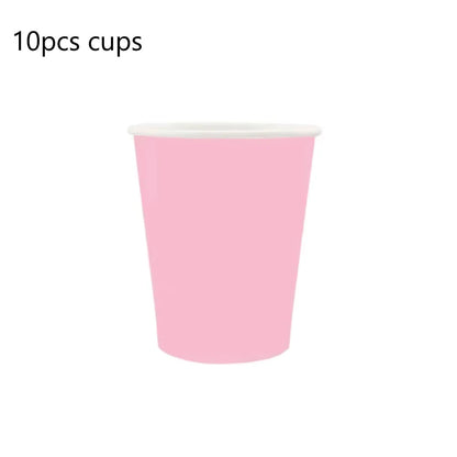 Light Pink Lace Birthday Party Supplies Pink Disposable Dinnerware Paper Napkin Cup Plate Tablecloth  For Wedding Decoration Good Vibrations