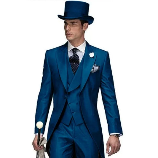 Groomsmen Three-Piece Suit Casual British Style Wedding Dress Shirt Slim Fit Handsome Summer Men's Fashion Westwear Set