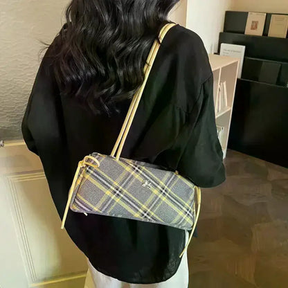 Striped Shoulder Bag for Women with Spacious Interior Lightweight Tote  for Commuting and Shopping Good Vibrations