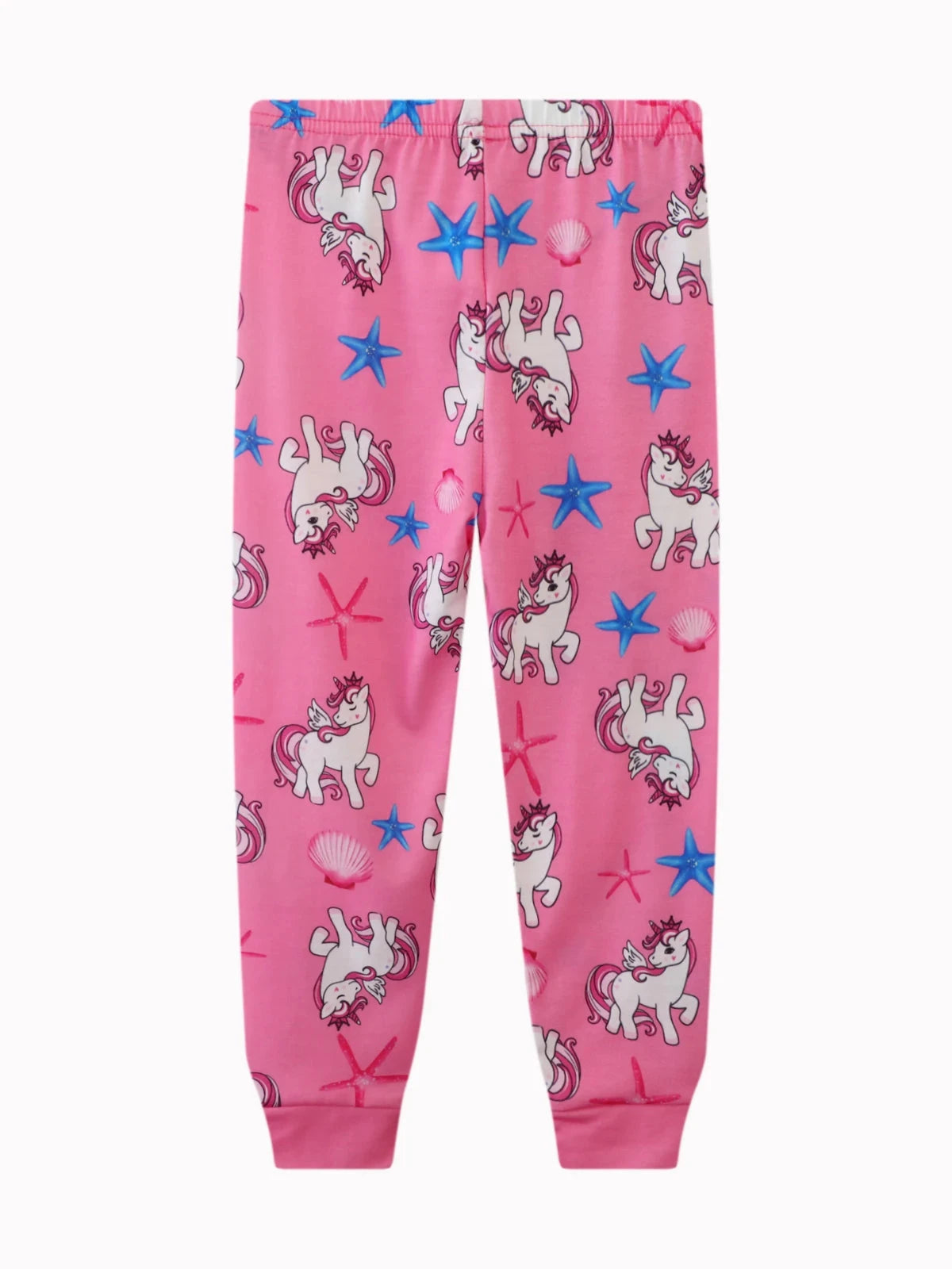 Girls Unicorn Cartoon Long Sleeve Pajamas Two Piece Set Good Vibrations