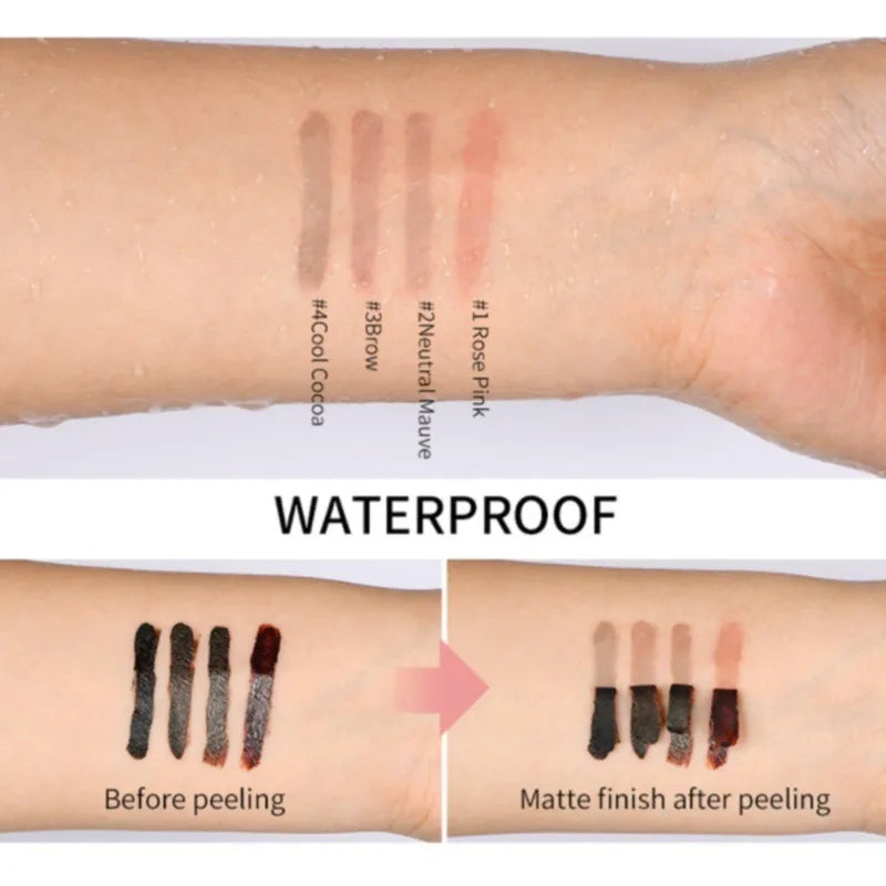Four-color Peel-off Lip Liner Waterproof Natural Matte Matte Non-fading Non-stick Cup Peel-off Lip Gloss Lip Cosmetics Good Vibrations