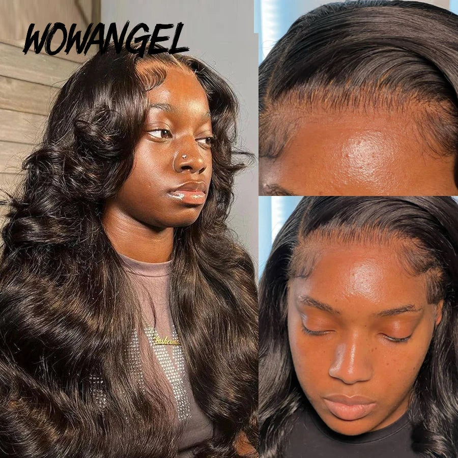 Wow Angel 7x7 HD Lace Closure Wigs 34inch Body Wave Wigs Remy Hair 6x6 HD Lace Closure Human Hair Wigs Pre Plucked Glueless Wigs Good Vibrations