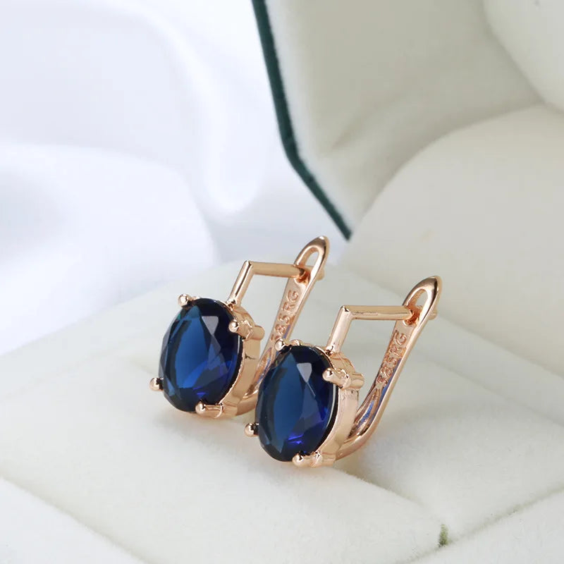 Real 14k Gold sapphire earring for Women To Join Party Peridot Gemstone Anillos De Wedding Diamante Engagement Jewelry Good Vibrations