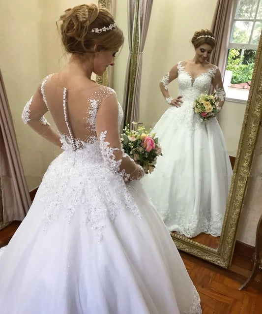 Vestido De Noiva Renda Wedding Dress 2022 Robe Mariage Sexy Bohemian Long Sleeve Wedding Dresses Bride Dress Casamento Good Vibrations