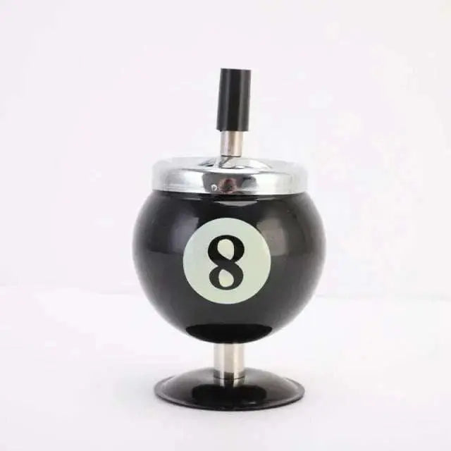 Creative Push Down Cigarette Ashtray Billiards Ball Ashtray Metal Smoking Ash Tray for Indoor or Outdoor Use Good Vibrations Adult Super Store