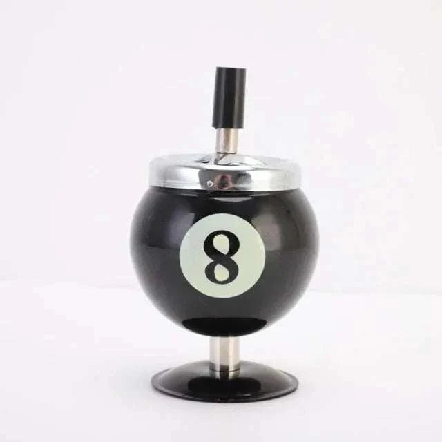 Creative Push Down Cigarette Ashtray Billiards Ball Ashtray Metal Smoking Ash Tray for Indoor or Outdoor Use Good Vibrations Adult Super Store
