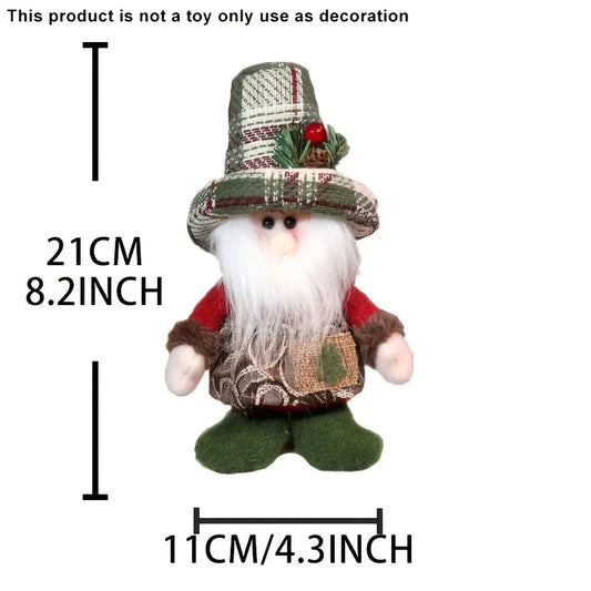 Santa Claus & Snowman Christmas Ornament - Classic Holiday Hanging Decoration with Red & Green Colors, Durable Polyester Tree Good Vibrations