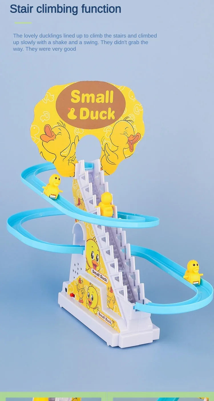Children's ducklings climb stairs, cute ducks climb stairs, baby electric singing toys, duck slides Good Vibrations