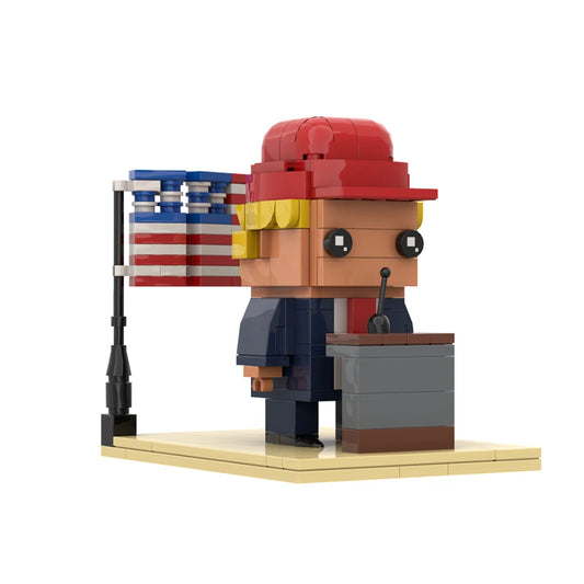 Gobricks MOC Building Blocks Presidential Cartoon Model DIY Toys Gift Good Vibrations
