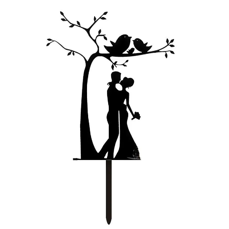 Bride and Groom Wedding Party Cake Topper Decoration Golden Acrylic Mrs & Mrs Engagement Party Cake Toppers Gift Baking Supplies Good Vibrations