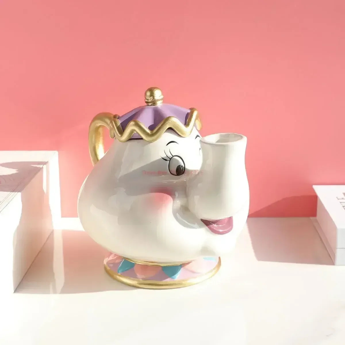 Disney Teapot Cute Cartoon Beauty And The Beast Coffee Pots Mug Mrs Potts Chip Cup Tea Cup Pots One Tea Set Droshipping Desk Gif Good Vibrations Adult Super Store