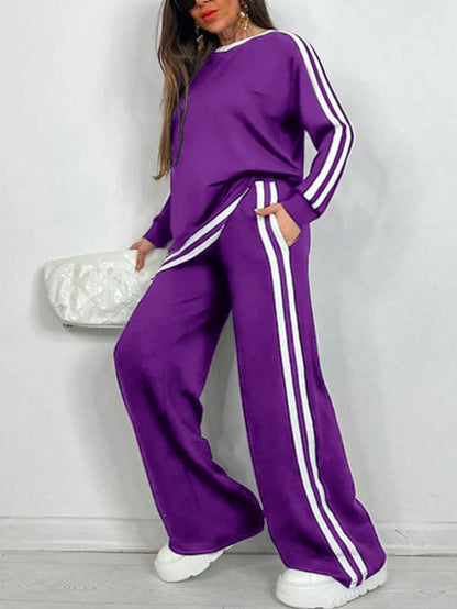2025 Women's Sweat Suit Spring Autumn New Leisure Clothing Fashion Elegant Tops T-shirt Pants 2 Two Piece Set For Women Good Vibrations