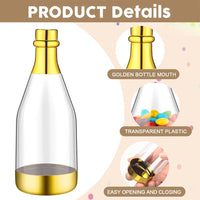 10set, Gold Champagne Bottle-Shaped Candy Gift Boxes, a Perfect Choice for Weddings and Parties. Good Vibrations