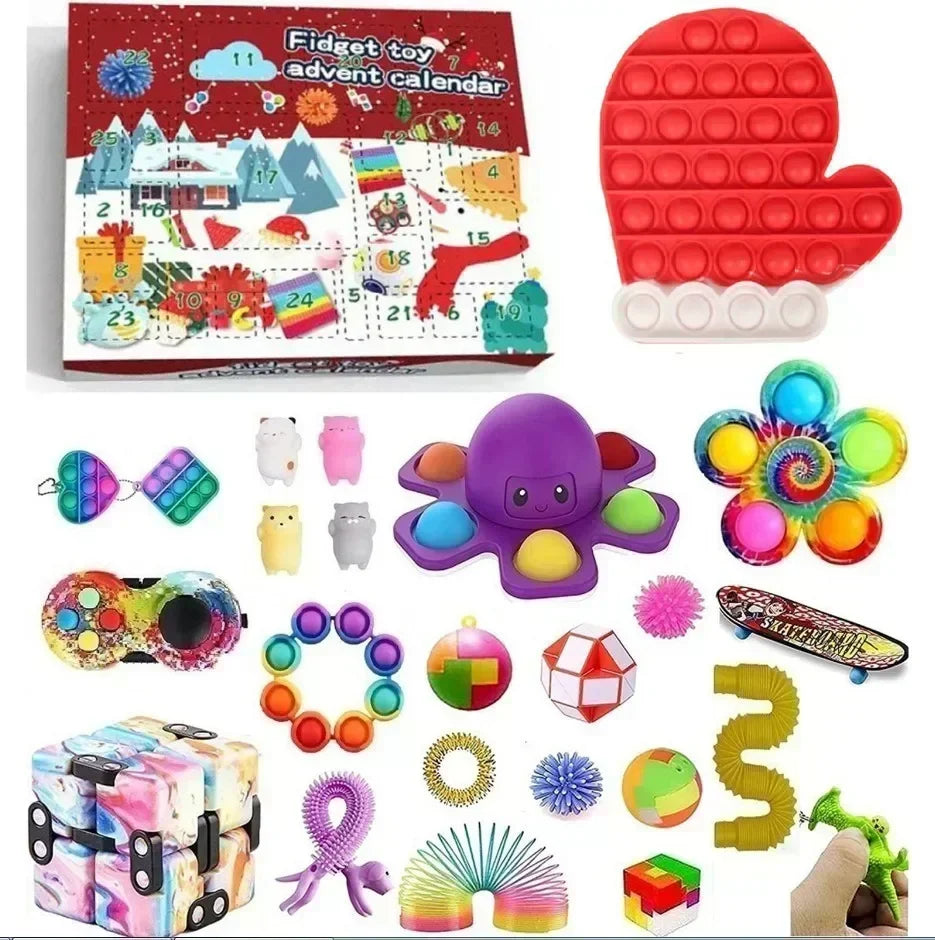 Christmas Advent Calendar for Kid girls boys gift Set for Chritmas Party 24 Days Countdown Calendar calendario de adviento Good Vibrations