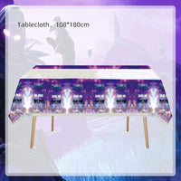 Video Game Fortnitions Birthday Party Decoration Cartoon Alpaca Llama Plate Tablecloth Baby Shower Kids Favors Party Supplies Good Vibrations