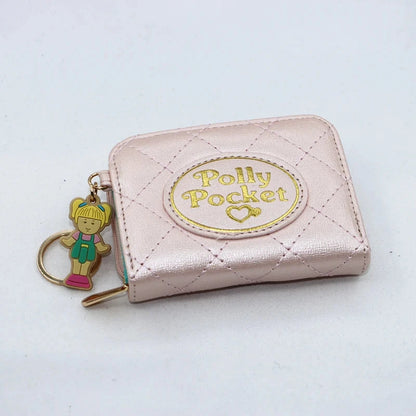 Cute Dolls Walle PU cute cartoon student zipper handbag multi-card folding daily pocket walle Good Vibrations