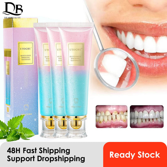 Whitening Toothpaste Nicotinamide Dazzling Toothpaste Remove Plaque Stains Teeth Oral Hygiene Clean Fresh Breath Teeth Care 100g Good Vibrations