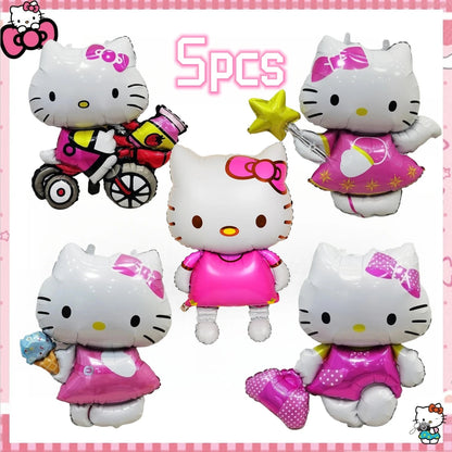 Hello Kitty Birthday Party Decoration Disposable Tableware Cup Plate Tablecloth Balloons Baby Shower Girls Party favors Supplies Good Vibrations