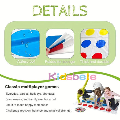 Twister Game Indoor Outdoor Toys Play Mat Funny Family Company Holiday Party Parent-Child Sports Interactive Group Toy Good Vibrations