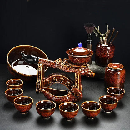 Porcelain Gaiwan Chinese Tea Set Complete Set Puer Chinese Portable Tea Set Luxury Vintage  Tea Ceremony Good Vibrations