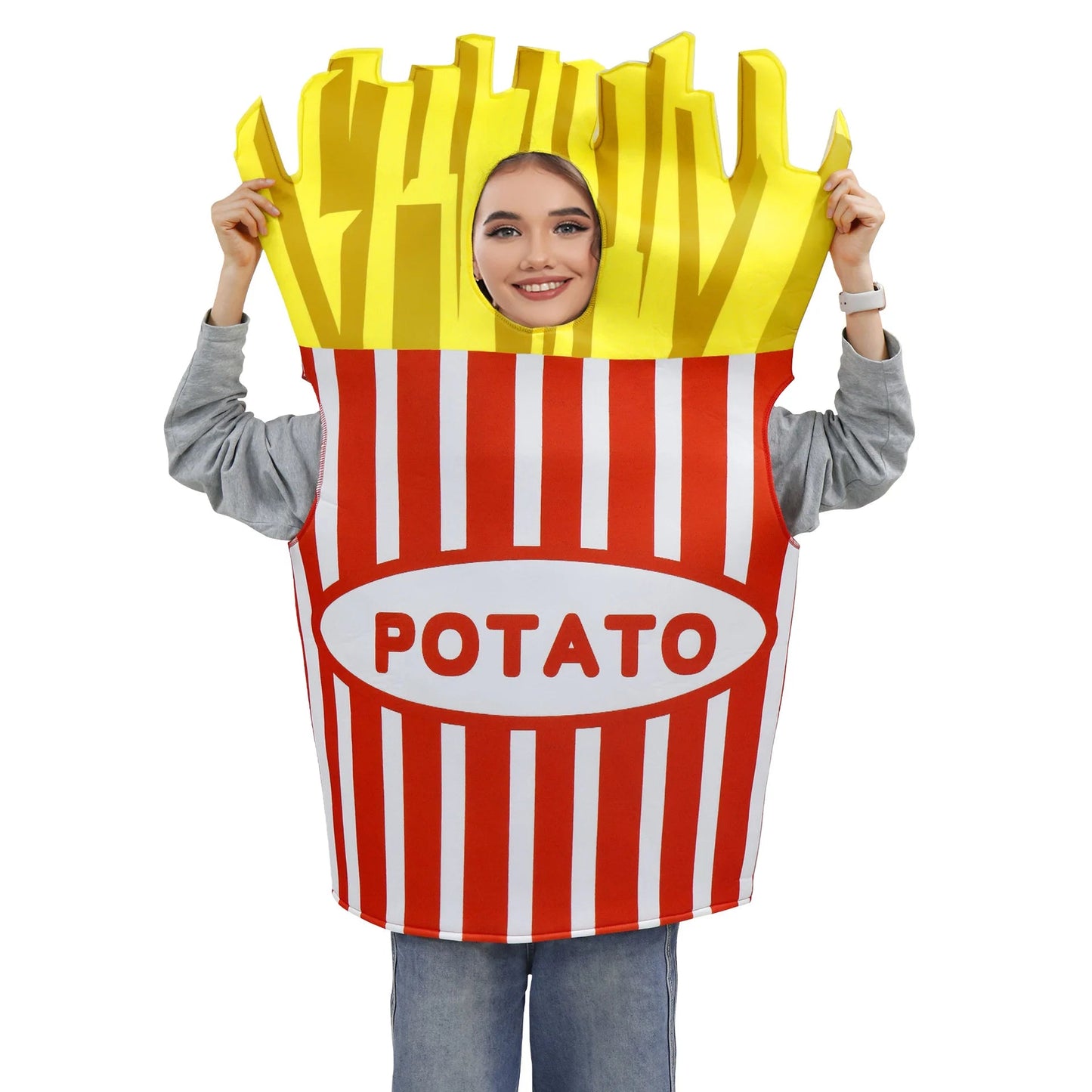 Festival Costumes Red Tomato Delicious Ketchup Costume Adult Boy Girl Funny Disguise Suit Yellow Halloween Cosplay Party Clothes Good Vibrations