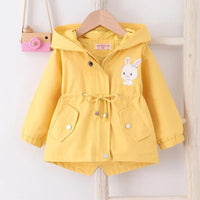Girls Windbreaker Jacket Autumn Long Sleeve Fashion Lace Trench Coats Children Solid Outerwear Girl Toddler Costume For 1-7Years Good Vibrations