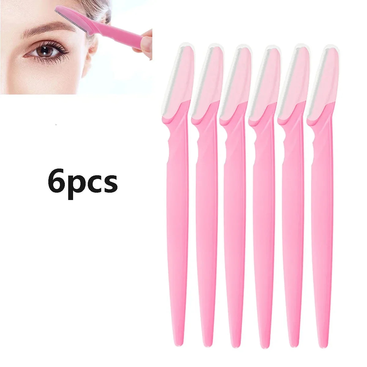 6/12Pcs Mix Color Eyebrow Razor Women Face And Body Safe Trimmer Hair Shaver Eye Brow Remover With Cover Small Makeup Tools Set Good Vibrations