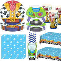 Toy Story Decoration Kids Party Favors Plates Children Girls Birthday Blue Sky White Clouds Balloons Party Supplies Baby Shower Good Vibrations