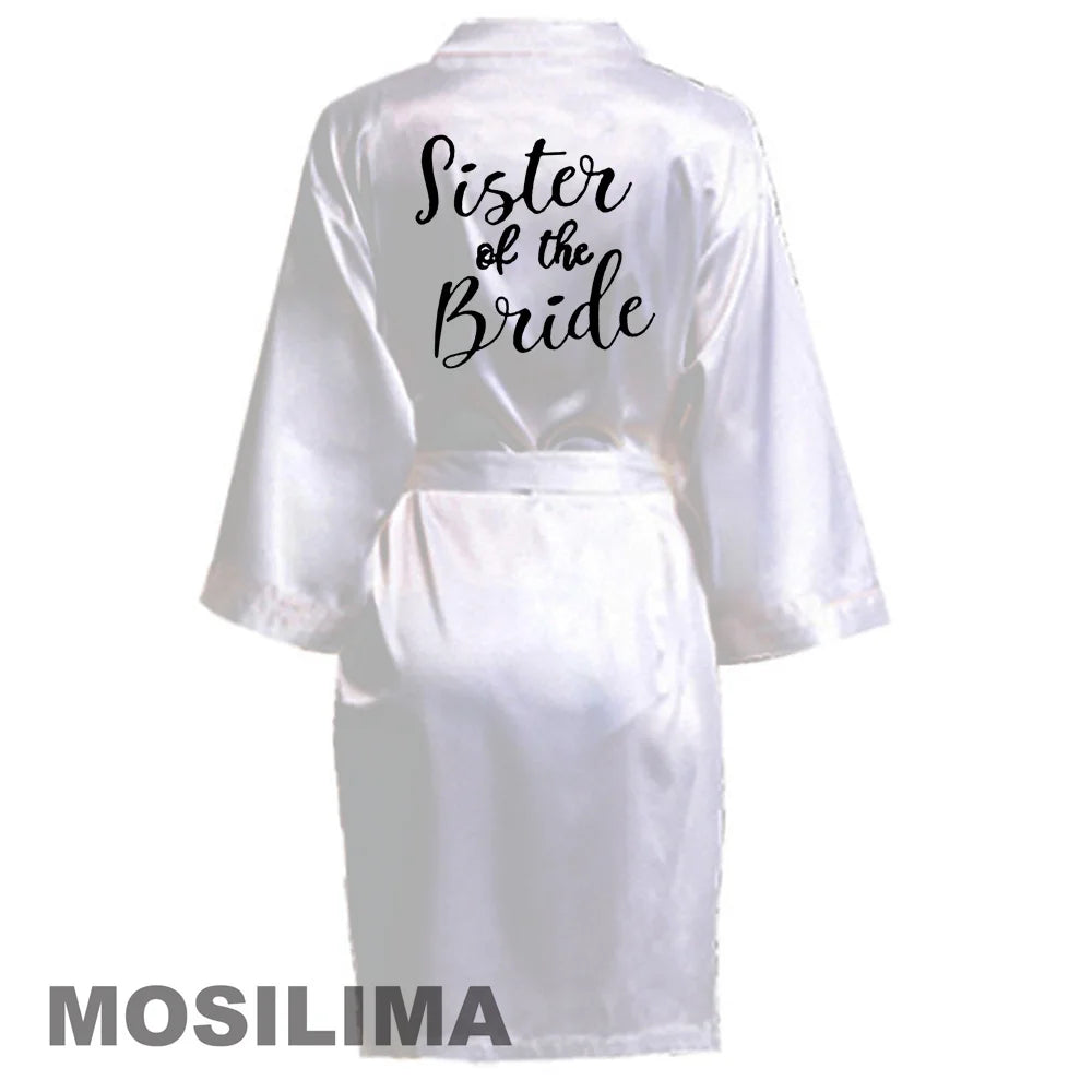 Satin Silk bride robe Wedding Robe Bridesmaid Bride Dressing Gown bridesmaid robes SP002 Good Vibrations