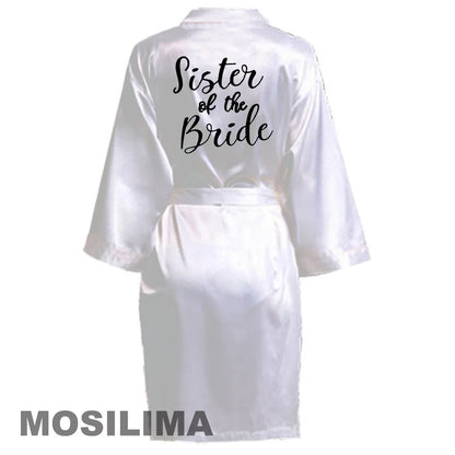 Satin Silk bride robe Wedding Robe Bridesmaid Bride Dressing Gown bridesmaid robes SP002 Good Vibrations