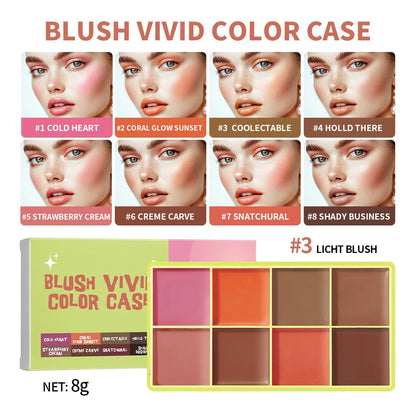 8Colors Highlight/Brow/Blush Palett Enhance Facial Three-dimensional Makeup Shimmer Waterproof Makeup Tool Cosmetic Good Vibrations