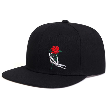 Unisex Skeleton Fingers Embroidery Hip-hop Hats Spring Autumn Outdoor Adjustable Casual Baseball Caps Sunscreen Hat Good Vibrations