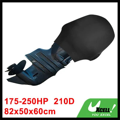 Uxcell Half Motor Engine Boat Cover 15-250HP 210D Oxford Cloth Waterproof Sun Dustproof Marine Engine Protector Cover Good Vibrations