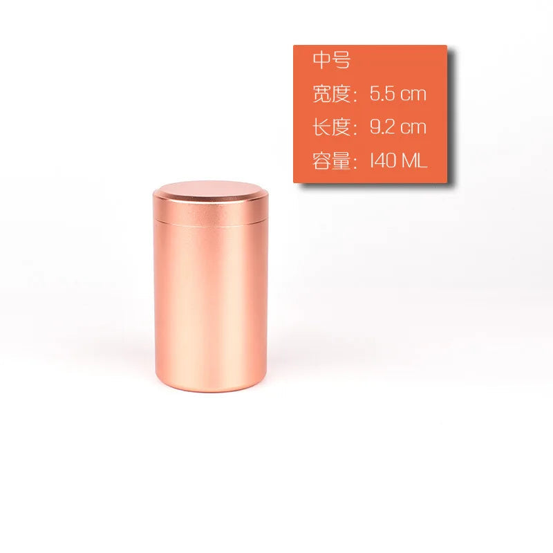 New Airtight Smell Proof Container Quality Stainless Steel Mini Tea Cans Herb Stash Jar Tea Coffee Storage Box Tea Caddies Box Good Vibrations Adult Super Store