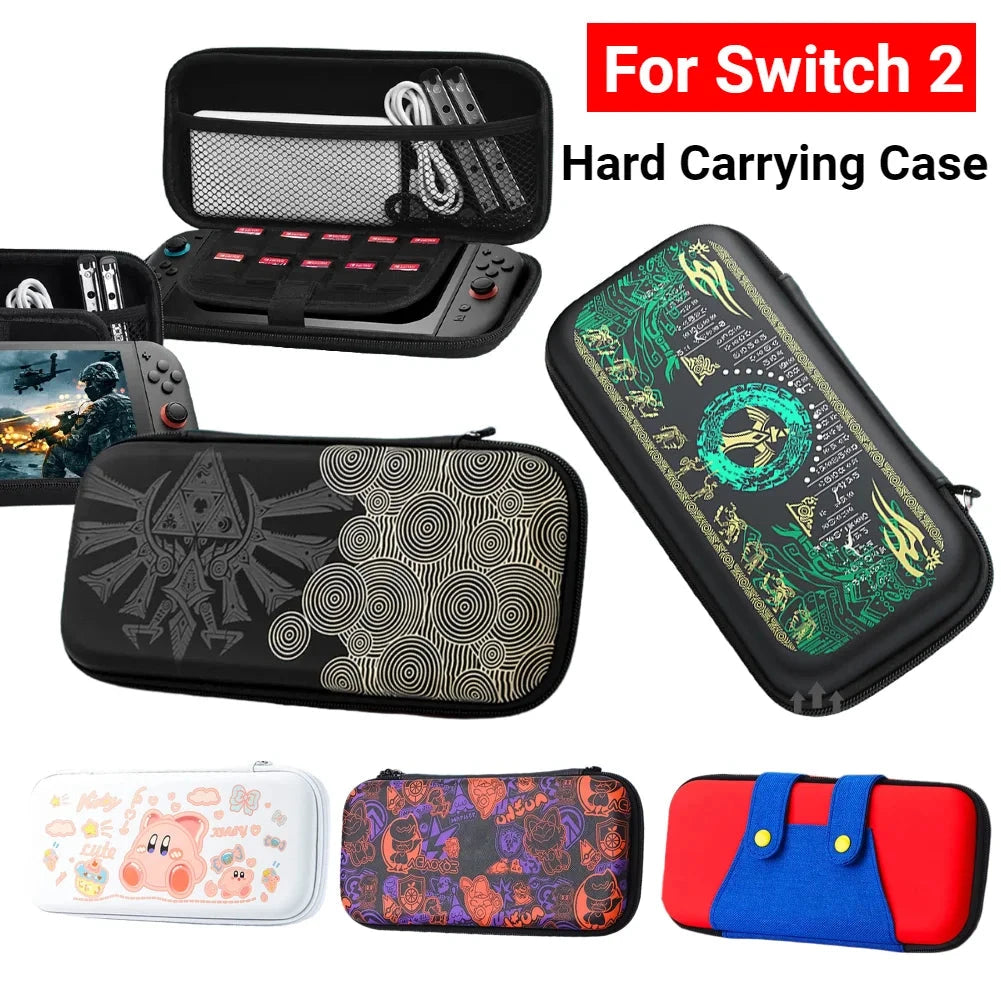 For NS For Switch 2 Game Console Storage Case Portable Carrying Bag Hard Shell NS 2 Console Travel Case with 10 Game Card Slots Good Vibrations