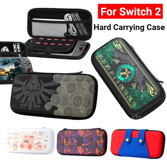 For NS For Switch 2 Game Console Storage Case Portable Carrying Bag Hard Shell NS 2 Console Travel Case with 10 Game Card Slots Good Vibrations