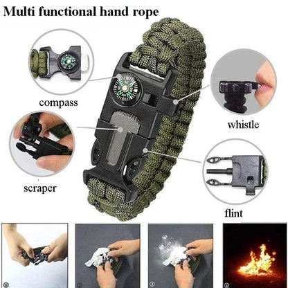 Survival Kit military Camping Multifunction Defense Equipment First Aid SOS for Wilderness Adventure With knife Thermal Blanket Good Vibrations